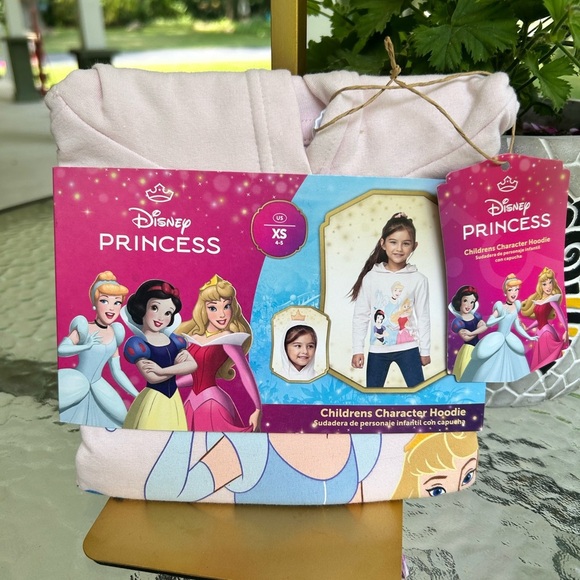 NWT-Disney Princess Pink Hoodie for Kids size 4/5 - Picture 1 of 3